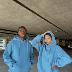 Unisex Fleece Hoodie Sky Blue