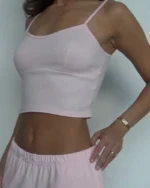 the 100% organic cotton strap top